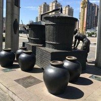 商业街区铜雕塑