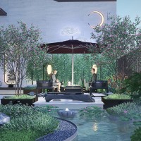 九曲河别墅庭院景观设计