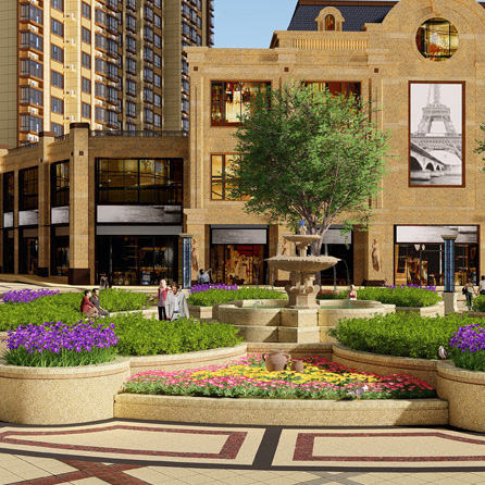 简欧法式大型居住区景观设计