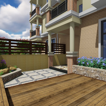 信达二号别墅屋顶私家花园设计